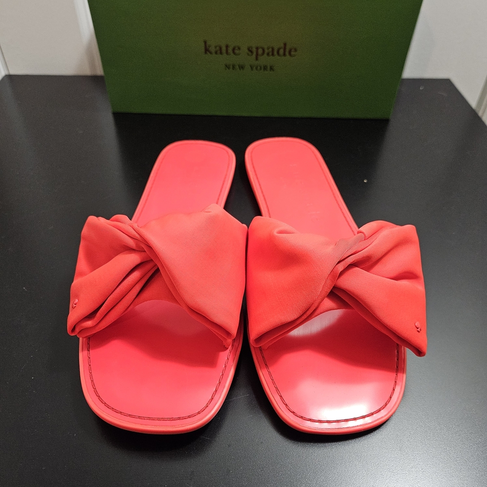 NIB Women's Kate Spade New York Bikini Bow Sandals Size 10 B